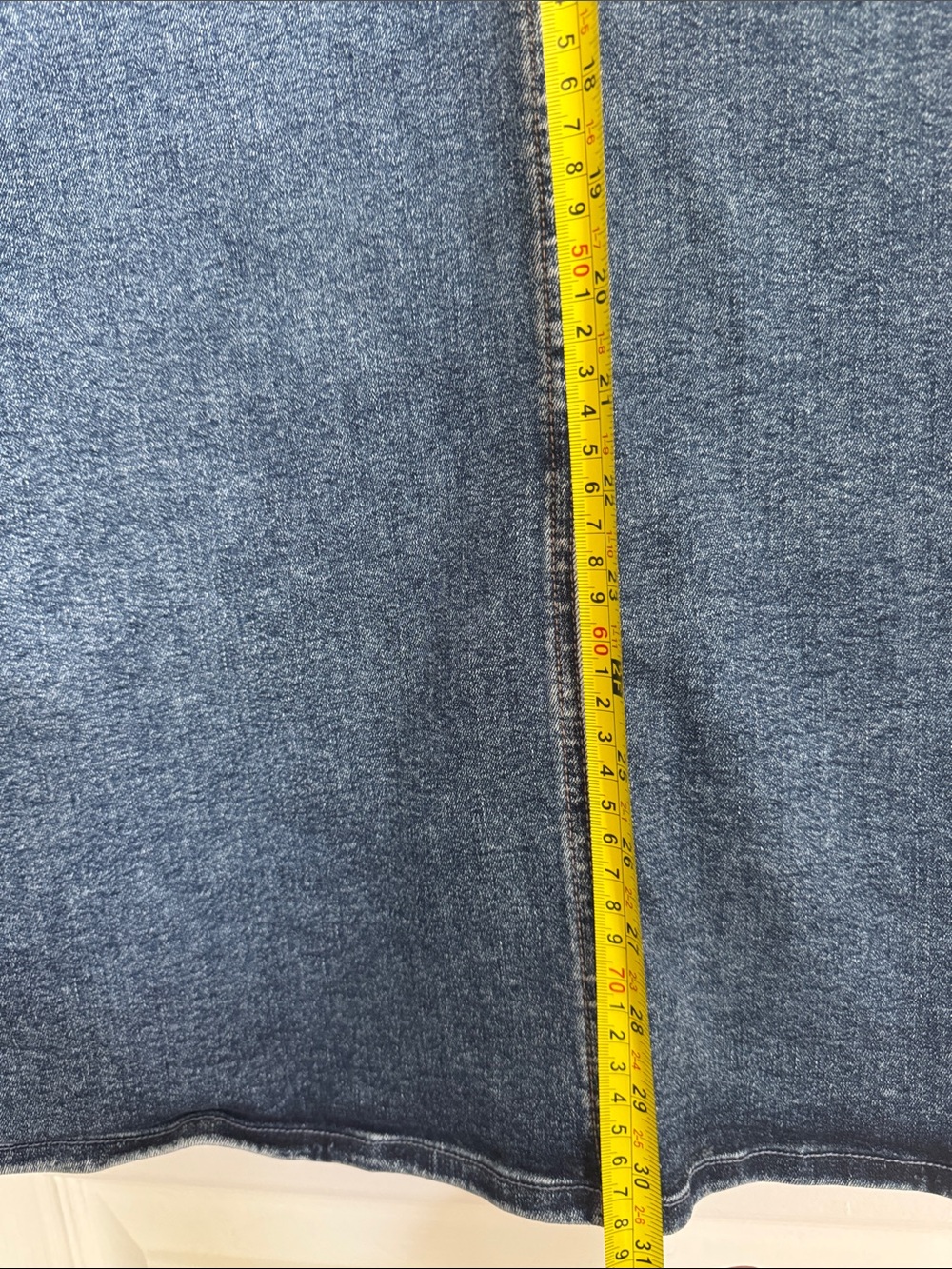 MOTHER Midi Denim Skirt in Medium Blue Wash - Picture 6 of 8